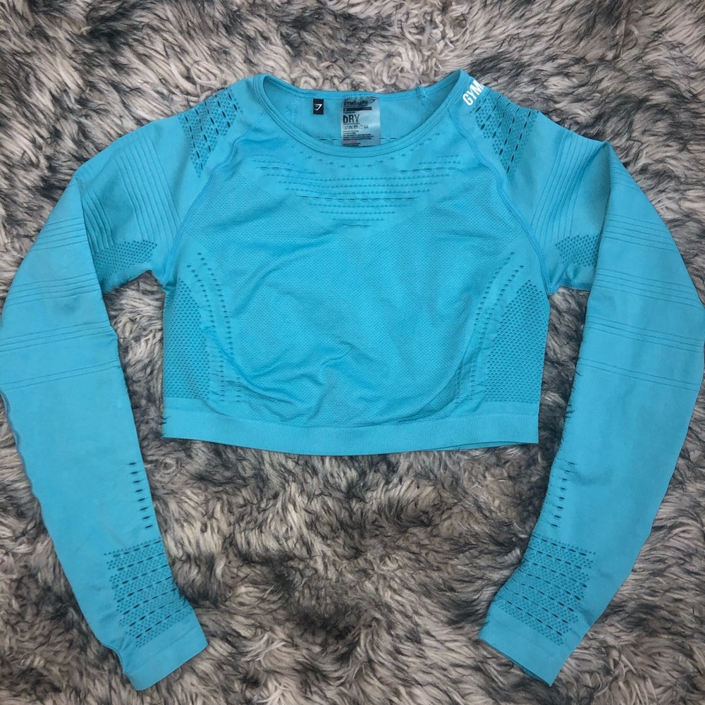 SOLD gymshark flawless knit long sleeve crop top